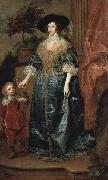 Anthony Van Dyck Portrat der Konigin Henrietta Maria, mit Zwerg Sir Jeffrey Hudson painting